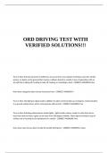 Ord driving test with verified solutions&period;