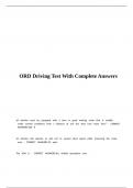 ORD Driving Test With Complete Answers&period;