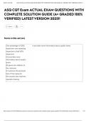 ASQ CQT Exam ACTUAL EXAM QUESTIONS WITH COMPLETE SOLUTION GUIDE &lpar;A&plus; GRADED 100&percnt; VERIFIED&rpar; LATEST VERSION 2025&excl;&excl;