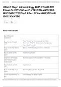 USMLE Step 1 Microbiology 2025 COMPLETE EXAM QUESTIONS AND VERIFIED ANSWERS &vert;RECENTLY TESTING REAL EXAM QUESTIONS&vert; 100&percnt; SOLVED&excl;&excl;