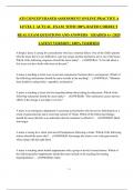 ATI CONCEPT-BASED ASSESSMENT ONLINE PRACTICE A LEVEL 2  ACTUAL  EXAM  WITH 100&percnt; RATED CORRECT   REAL EXAM QUESTIONS AND ANSWERS   GRADED A&plus; &vert;2025 LATEST VERSION &vert; 100&percnt; VERIFIED
