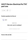 NOCTI Review Electrical Pa 7747 part one 2025 update&vert; comprehensive questions and verified answers &lpar;complete solutions&rpar; Exam &vert;GRADE A&plus;&excl;&excl;