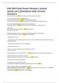FIN 205 Final Exam Review &vert; Actual study set &vert; Questions with correct Answers