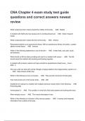 CNA Chapter 4 exam study test guide questions and correct answers newest review