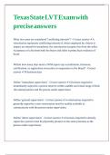 Texas State LVT Exam with precise answers 