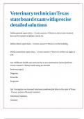 Veterinary technician Texas state board exam with precise detailed solutions