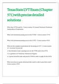 Texas State LVT Exam &lpar;Chapter 571&rpar; with precise detailed solutions 