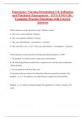 Emergency Nursing Orientation 3&period;0&colon; Influenza  and Pandemic Emergencies &ndash; ENA-ENO-C06 &vert;  Complete Practice Questions with Correct  Answers