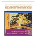 TEST BANK FOR PRINCIPLES OF PEDIATRIC NURSING&colon; CARING FOR CHILDREN 7TH EDITION BY MARCIA LONDON&comma; PATRICIA&comma; MICHELE&comma; MICHELE&comma; RUTH&comma; KAY&vert; COMPLETE GUIDE WITH ALL CHAPTERS COVERED 1- 31&vert; VERIFIED QUESTIONS & WELL ELABORATED SOLUTIONS&vert; A&plus; GUIDE