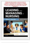 Leading and Managing in Nursing &ndash; 7th Edition by Patricia S&period; Yoder-Wise &vert; Full Test Bank All Chapters &vert; 2025 Complete Version