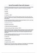Acute Pancreatitis Exam with Answers