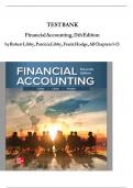 Test Bank for Financial Accounting 11th Edition Robert Libby&comma; Patricia Libby&comma; Frank Hodge All Chapters