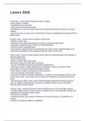 Lasers 2025 Questions and Answers 100&percnt; Solved