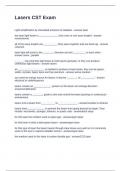 Lasers CST Exam Questions and Answers 100&percnt; Verified 