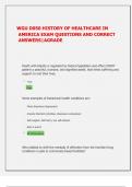 WGU D050 HISTORY OF HEALTHCARE IN   AMERICA EXAM QUESTIONS AND CORRECT  ANSWERS&vert;AGRADE  