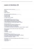 Lasers in Dentistry CE Questions and Answers 100&percnt; Correct