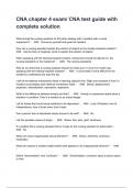 CNA chapter 4 exam&sol; CNA test guide with complete solution