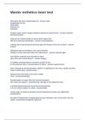 Master esthetics laser test Questions and Answers 100&percnt; Solved