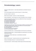 Periodontology&period; Lasers Questions and Answers 100&percnt; Solved