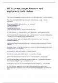 ST 3 Lasers Lange&comma; Pearson and equipment book review Questions and Answers 100&percnt; Solved