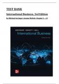 TEST BANK for International Business, 3rd Edition by Michael Geringer and Jeanne McNett All Chapter 1-15