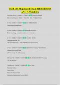 HCB 103 Shipboard Exam QUESTIONS  AND ANSWERS