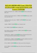 HCB 103 SHIPBOARD Exam UPDATED  STUDYGUIDE Actual QUESTIONS AND  Correct ANSWERS