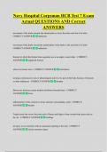 Navy Hospital Corpsman HCB Test 7 Exam  Actual QUESTIONS AND Correct  ANSWERS