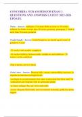 CONCORDIA NUR 418 PEDS&sol;OB EXAM 1 QUESTIONS AND ANSWERS LATEST 2025-2026 UPDATE