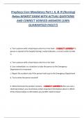 Prophecy Core Mandatory Part I&comma; II&comma; & III &lpar;Nursing&rpar;  Relias NEWEST EXAM WITH ACTUAL QUESTIONS  AND CORRECT VERIFIED ANSWERS &lpar;100&percnt;  GUARANTEED PASS&excl;&excl;&excl;&rpar;