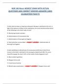NUR 146 Neuro NEWEST EXAM WITH ACTUAL  QUESTIONS AND CORRECT VERIFIED ANSWERS &lpar;100&percnt;  GUARANTEED PASS&excl;&excl;&excl;&rpar;