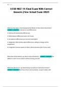 UCSD MGT 18 Final Exam With Correct Answers &vert; New Actual Exam 2025