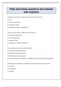 Fetal echo Drose questions and answers with solutions&period;