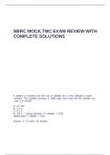 NBRC MOCK TMC EXAM REVIEW WITH COMPLETE SOLUTIONS