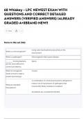 68 Whiskey - LPC NEWEST EXAM WITH  QUESTIONS AND CORRECT DETAILED  ANSWERS &lpar;VERIFIED ANSWERS&rpar; &vert;ALREADY  GRADED A&plus;&vert;&vert;BRAND NEW&excl;&excl;