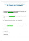 DENTAL HYGIENE FLORIDA LAWS AND RULES EXAM WITH ANSWERS&vert;LATEST VERSION 2025