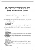ATI Comprehensive Predictor Proctored Exam Retake with Questions and Verified Rationalized Answers&comma; 100&percnt; Passing Score Guarantee