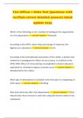 Fire Officer 1 State Test Questions with verified correct detailed answers latest update 2025