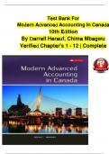 Test Bank For Modern Advanced Accounting In Canada 10th Edition By Darrell Herauf&comma; Chima Mbagwu Verified Chapter's 1 - 12 &vert; Complete