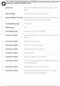 TEST BANK FOR GERONTOLOGY NURSING Exam Questions And Answers Graded A&plus; lATEST UPDATE 2025