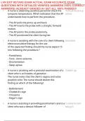 LVN EXIT RETAKE EXAM ACTUAL EXAM ACCURATE EXAM QUESTIONS WITH DETAILED VERIFIED ANSWERS &lpar;100&percnt; CORRECT ANSWERS&rpar; &sol;ALREADY GRADED A&plus; GET ALL 100&percnt; PASSED&excl;&excl;