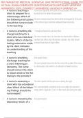 RN TARGETED MEDICAL SURGICAL GASTROINTESTINAL EXAM 2025 ACTUAL EXAM COMPLETE QUESTIONS WITH DETAILED VERIFIED ANSWERS &lpar;100&percnt; CORRECT ANSWERS&rpar; &sol;ALREADY GRADED A&plus;