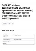 ENGR 133 Midterm 2025&vert;COMPLETE EXAM TEST &lpar;questions and verified answers&rpar; FREQUENTLY MOST TESTED QUESTIONS &vert;already graded A&plus;&vert;100&percnt; passed&excl;&excl;