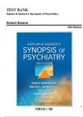 Test Bank for Kaplan and Sadocks Synopsis of Psychiatry&comma; 12th Edition by Boland&comma; 9781975145569&comma; Covering Chapters 1-35 &vert; Includes Rationales
