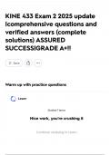 KINE 433 Exam 2 2025 update &vert;comprehensive questions and verified answers &lpar;complete solutions&rpar; ASSURED SUCCESS&vert;GRADE A&plus;&excl;&excl;
