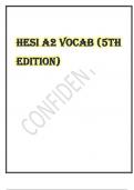HESI A2 Vocab &lpar;5th Edition&rpar;