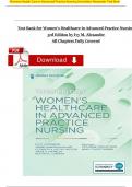 Test Bank for Women&rsquo;s Healthcare in Advanced Practice Nursing 3rd Edition by Ivy M&period; Alexander Fully Covered Chapters Newest Edition Instant PDF DOWNLOAD