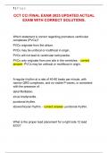 CCT CCI FINAL EXAM 2025 UPDATED ACTUAL  EXAM WITH CORRECT SOLUTIONS&period;