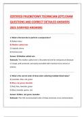 CERTIFIED PHLEBOTOMY TECHNICIAN &lpar;CPT&rpar; EXAM  QUESTIONS AND CORRECT DETAILED ANSWERS  2025 &lpar;VERIFIED ANSWERS