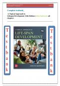 Complete testbank&lowbar; A Topical Approach to Lifespan Development 11th Edition &lpar;John Santrock&rpar; all chapters